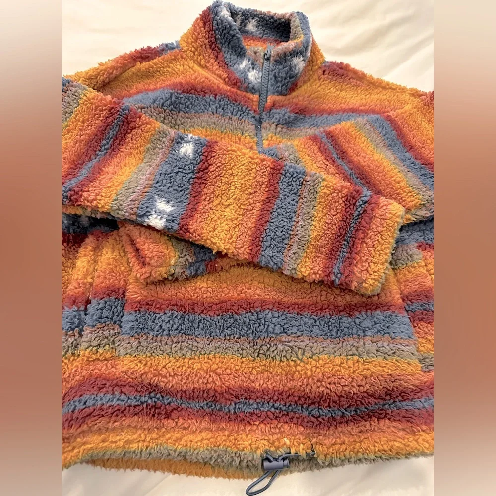 Hippie Rose sherpa zip up sweater - Picture 4 of 8